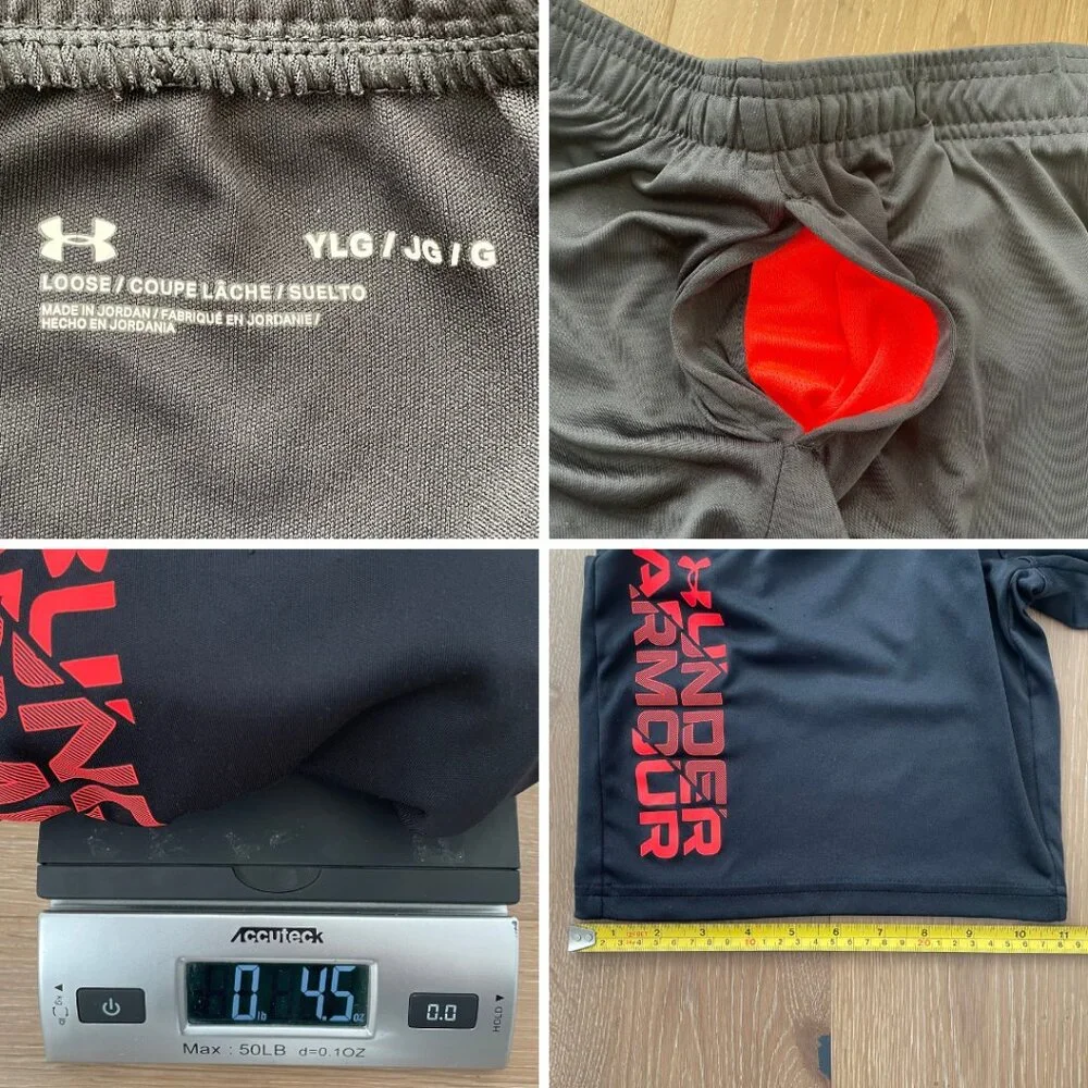 Under Armour Shorts Boys Youth Large Black UA Stunt 3.0 Performance Athletic Gym - Picture 16 of 16